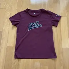 F I L A バーガンディ Tシャツ　L