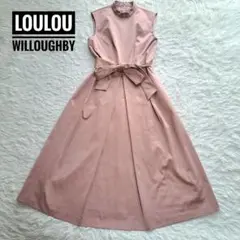 【LOULOU WILLOUGHBY】シャンパンピンク　リボンワンピース