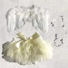 天使の羽　ヘッドバンド　チュールブルマ　3点セット