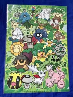 【新品】2012年　ポケセン限定　くさタイプ集合　A4クリアファイル