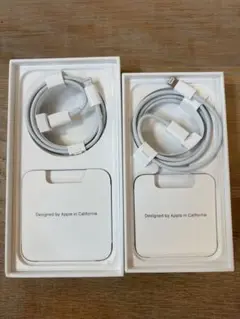 Apple純正品 タイプC×ライトニング ケーブル　２本セット