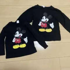 ミッキー 長袖トップス リンクコーデ100cm130㎝