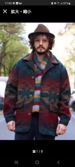USA製 WOOLRICH ウールリッチ ウールジャケット ネイティブ柄 M