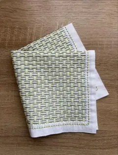 刺し子花ふきん　ハンドメイド