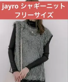 【美品】jayro ノースリシャギー ニット ベスト フリーサイズ