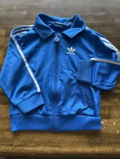 adidas 青 ジャージ ジップアップ