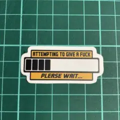 ATTEMPTING TO GIVE A FUCK ステッカー