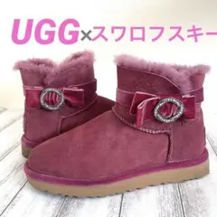 美品★UGG×スワロフスキーコラボ★ムートンブーツ クリスタル リボン