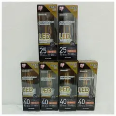【新品】アイリスオーヤマ LED電球 E17 40形×4 25型×2/6本セット