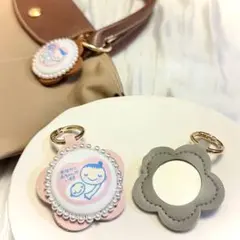 マタニティマーク レザー　キーホルダー　ホワイト　即購入可