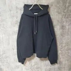 【美品】GU ジーユー プルオーバー フーディ ブラック トップス Lサイズ