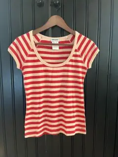 ソニアリキエル　Uネック　ボーダー　ラグラン Tシャツ