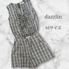 ダズリン チェック柄ノースリーブセットアップ Mサイズ　グレー