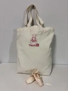 チャコット　トートバッグ　可愛いミニチュアバレエシューズ付き