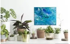 フルイドアート　フイルドアート　現代絵画　『沖縄』の海