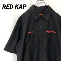 N-4317 RED KAP アメリカ古着 ワークシャツ 半袖シャツ L 刺繍