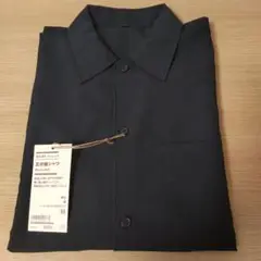 五分袖シャツ Mサイズ 黒 メンズ 風を通す 無印良品