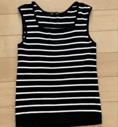 GU リブニットスクエアネックタンクトップ　M