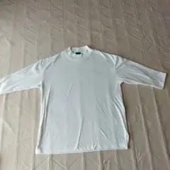 新品　メンズ　カットソー　七分袖 白　BACK NUMBER　ハイネック