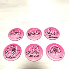 女子プロゴルファー缶バッジセット　　　　　　直筆サイン　レア商品　非売品　川奈