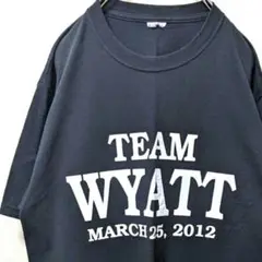 チームWYATT ロゴ Tシャツ ブラック 黒色 古着