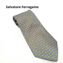 Salvatore Ferragamo 花柄 ネクタイシルク100イタリア製