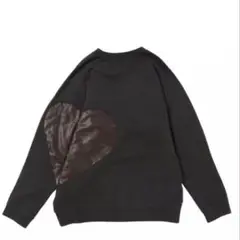 NKNIT ハートスウェット　グレー×ネイビー 超特価激安の商品をすべて nknit ハートトレーナー グレー