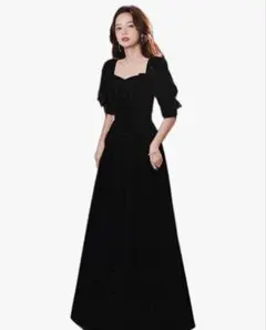EightSTAR Dress ブラック ロングドレス M