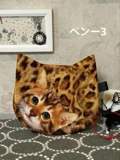 猫ポーチ　ベンガル猫　ベンー3