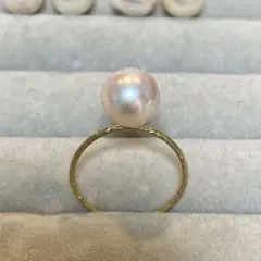 アコヤ真珠 リング 大粒 パールリング
