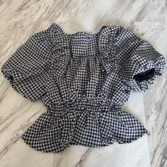GRL ギンガムチェック半袖トップス