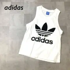 adidas ビッグ トレフォイル プリント タンクトップ