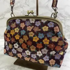 ほぼ未使用品 AYANOKOJI あやの小路 がま口 ハンドバッグ ポシェット