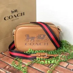 《新品》COACH ショルダーバッグ 馬車ロゴ(大) ブラウン