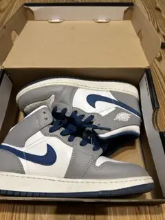 Air Jordan ハイカット シューズ グレー/ネイビー