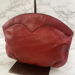 salvatore ferragamo フェラガモ 本革 レザー マルチポーチ赤