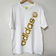 adidas ゴールドロゴ Tシャツ М　　白