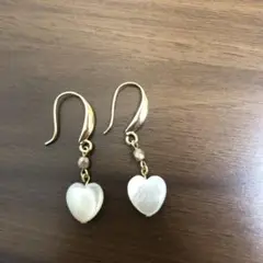 ハートシェルピアス♡大人可愛い♡オンオフ使えます!