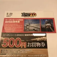 すべZO 招待券 1枚 + 500円お買物券 E-ZO FUKUOKA