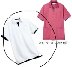 infirmiere アンファミエ 男女兼用ナノプラチナ抗菌防臭ポロシャツ白新品