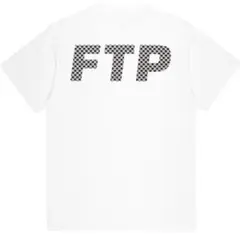 FTP CHECKERED LOGO TEE(WHITE) - Large