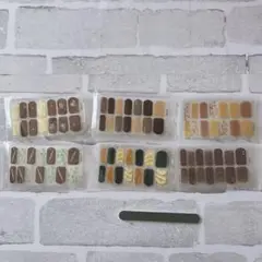 HERAXI ネイルシール 手の爪 6枚入 爪やすり付き ネイルステッカー
