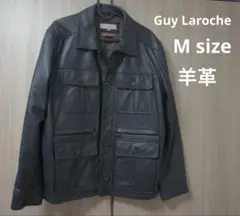 【美品】Guy Laroche レザー羊革　ジャケット　Mサイズ