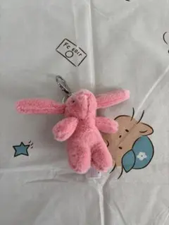 Jellycat ピンクウサギ キーホルダー