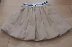 GU バブルミニスカート ベージュ 140cm