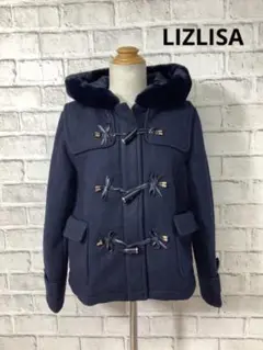 LIZLISA リボンショートダッフルコート ネイビー