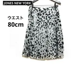 【JONES NEW YORK】タックプリーツスカート　ダルメシアン柄　シアー