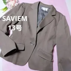 【SAVIEM　サビエム】 テーラードジャケット　XL　13号　大きいサイズ