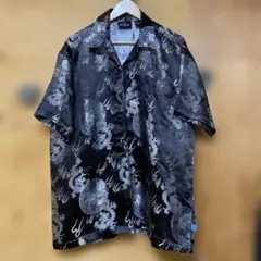kno betta ド派手シャツ　ブラック　シルバー　ノーベター