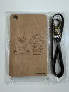 万博ICOCA オリジナル木製パスケースミャクミャクイコちゃん　　セット販売